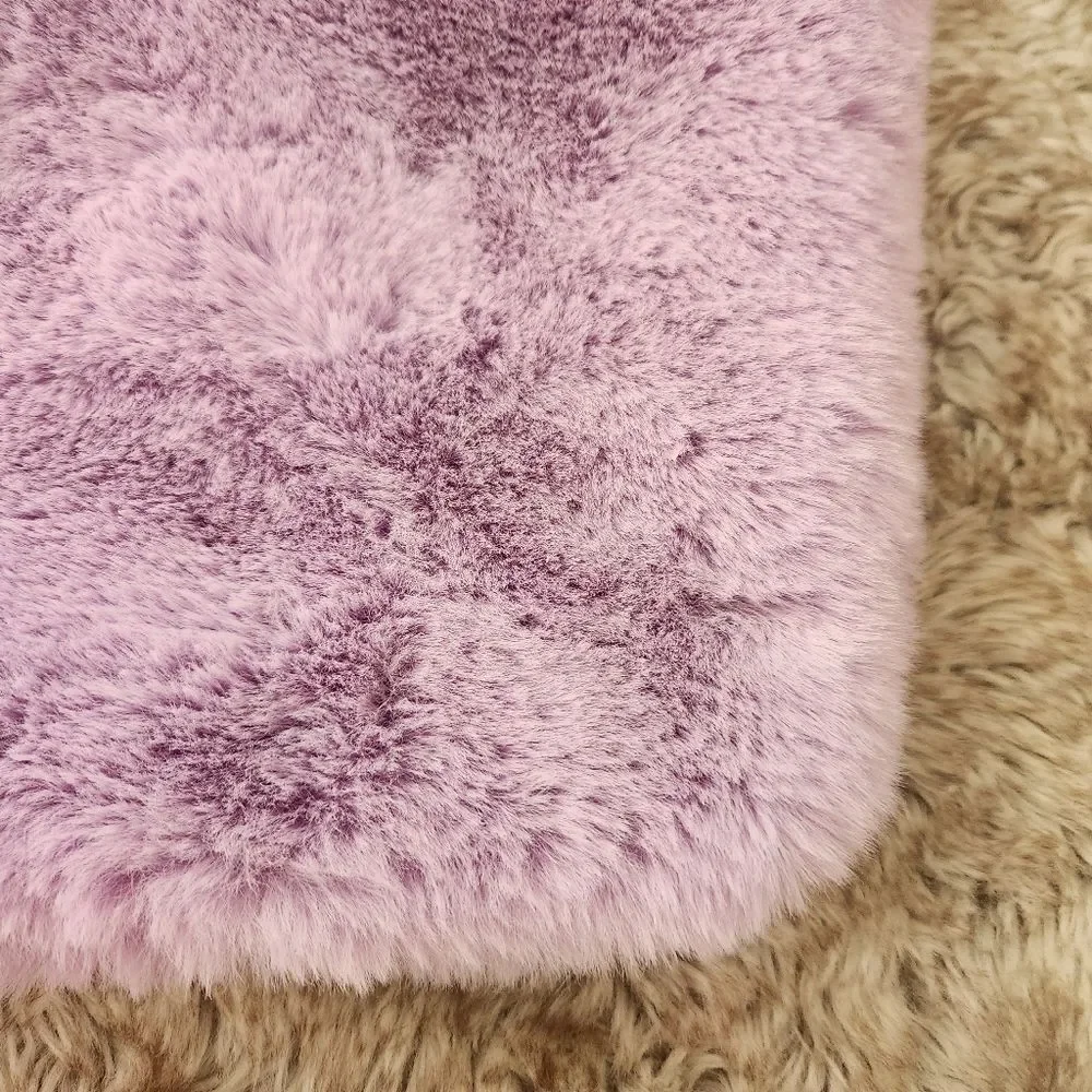 ASOS Design Mini Tote Bag in Lilac Faux Fur‎